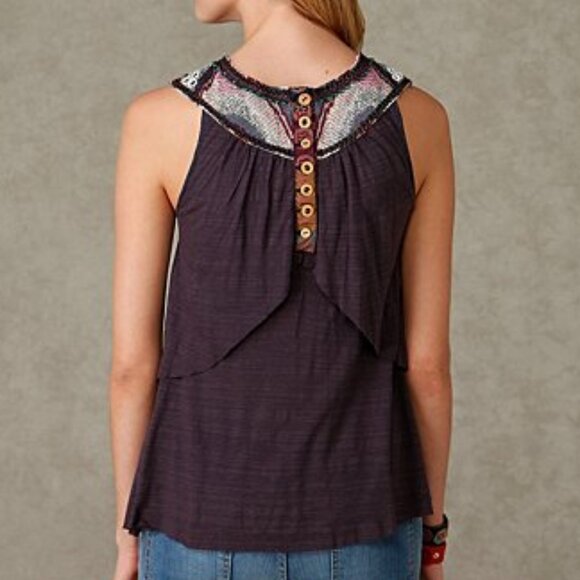 Free People Quilted Memories Tank Top in Charcoal ASO Alex Russo / Hanna Marin - Picture 4 of 15
